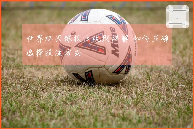 世界杯买球投注规则详解 如何正确选择投注方式